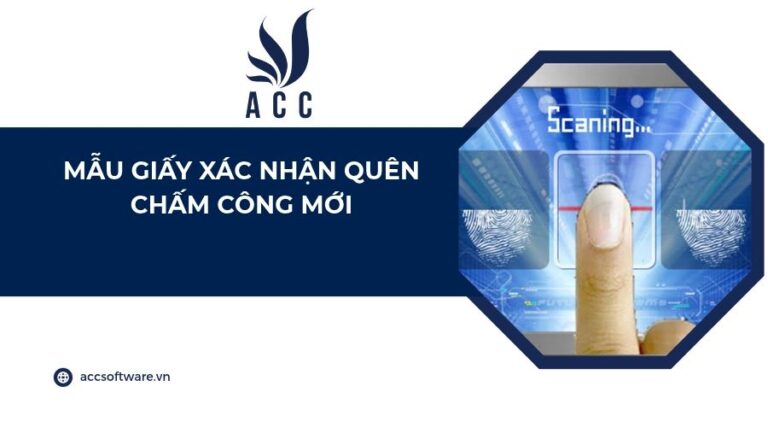 Mẫu giấy xác nhận quên chấm công mới